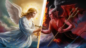 Angel And Devil Captions