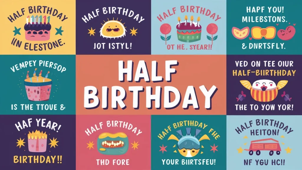 Half Birthday Countdown Captions