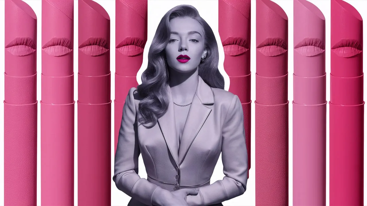 Pink Lipstick Captions