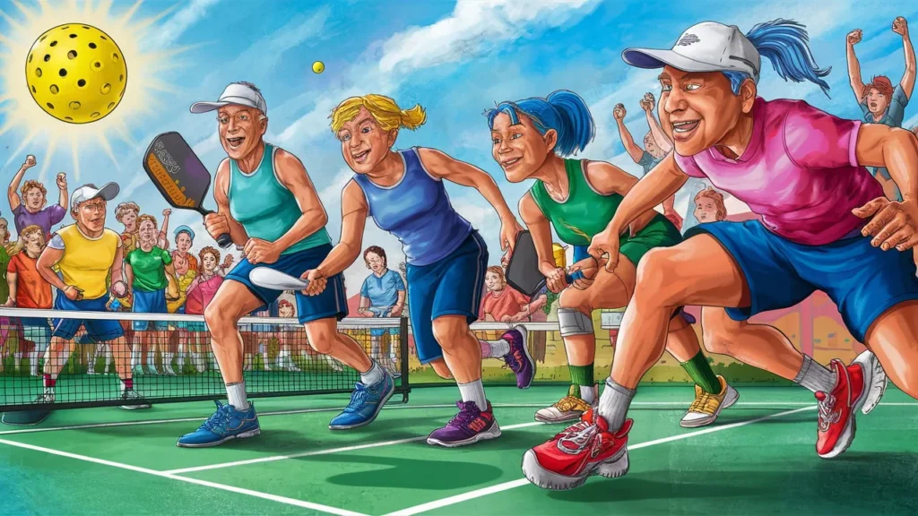 Aesthetic Pickleball Captions with Vibe