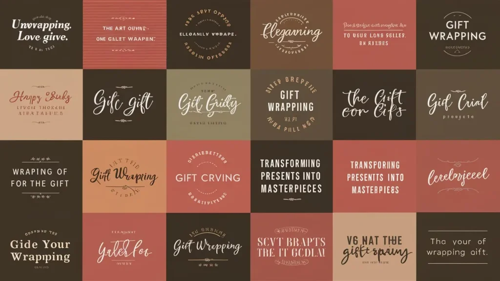 DIY Gift Wrapping Captions
