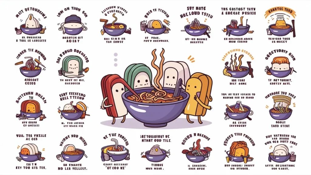 Nostalgic Ramen Captions for Throwbacks