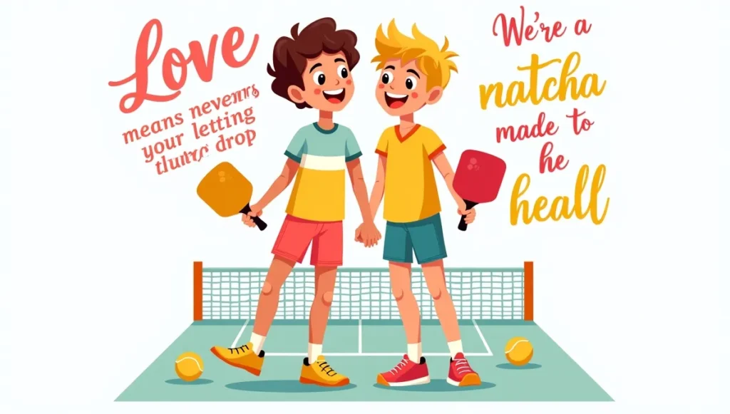 Pickleball Captions for Couples Who Play Together