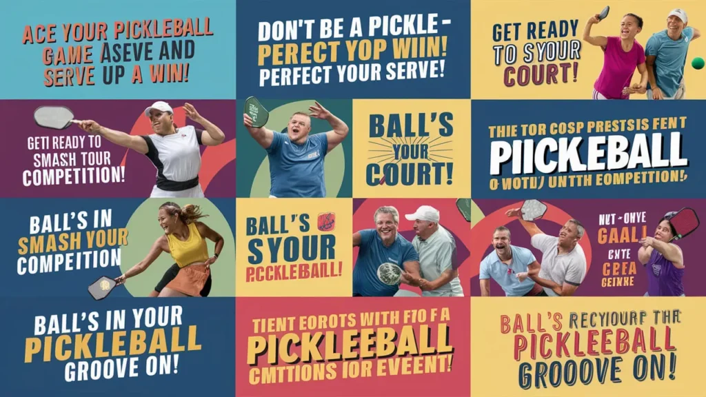 Pickleball Captions with Wordplay & Puns