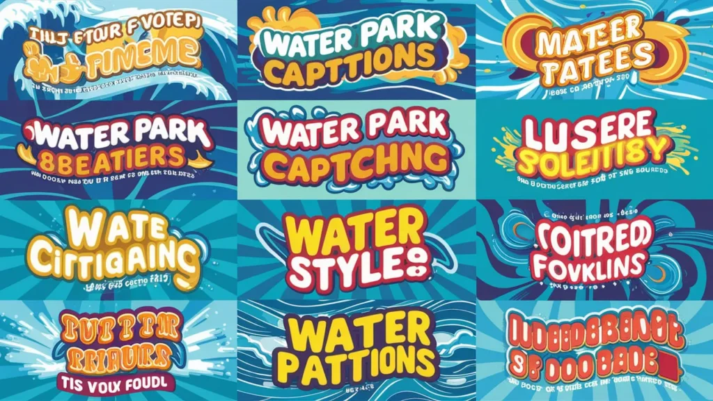 Short & Aesthetic Water Park Captions