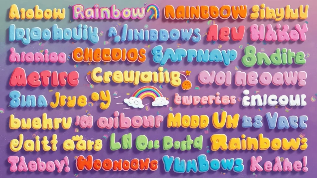 Short Rainbow Captions