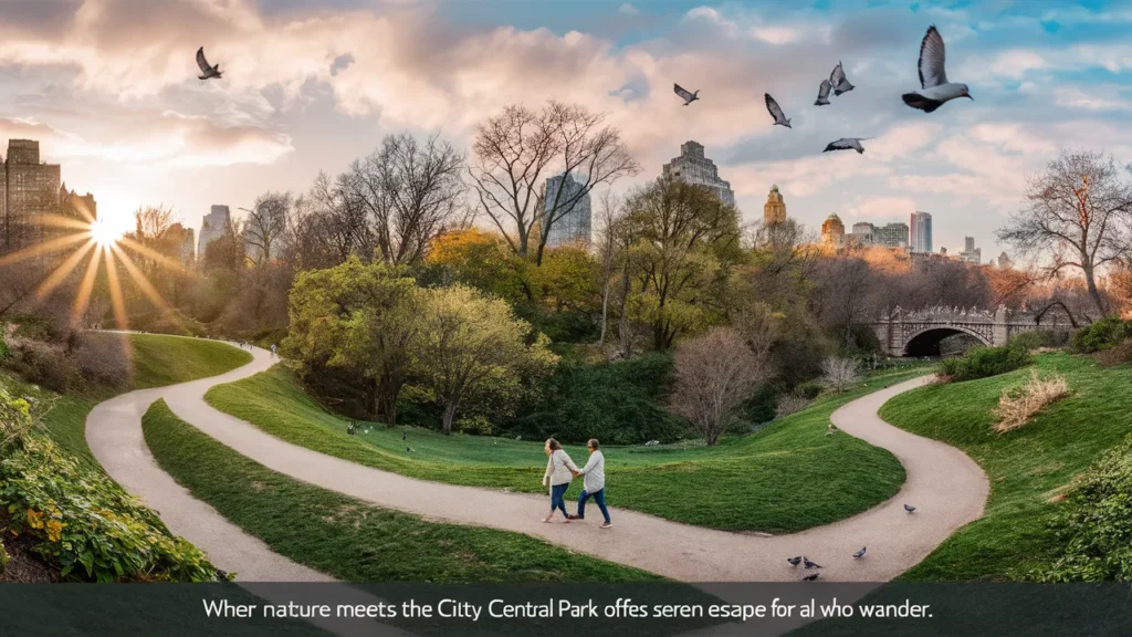 Winter Central Park Captions